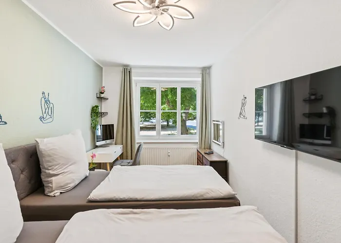 Апартаменты Dresdenstay Naehe Elbepark 2 Schlafzimmer Kamin Ps4